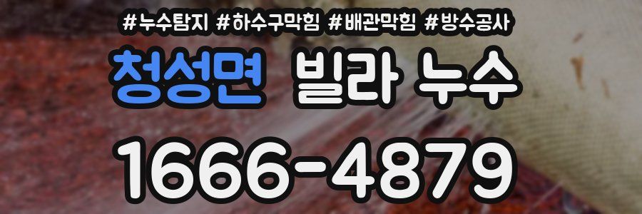 청성면 빌라 누수