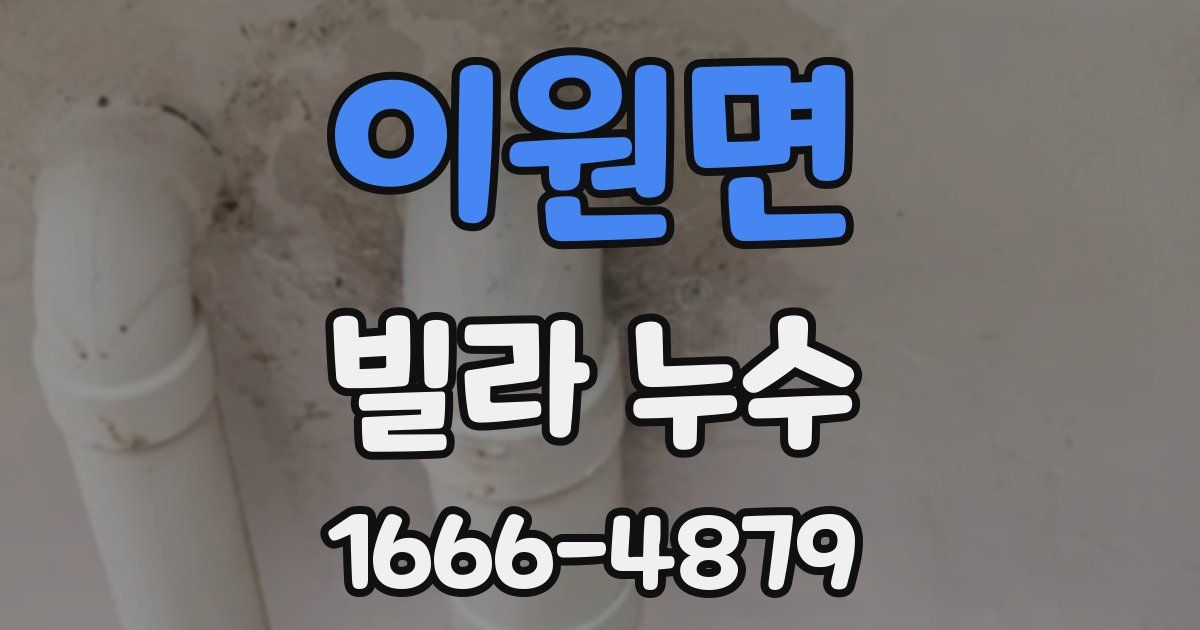 이원면 빌라 누수