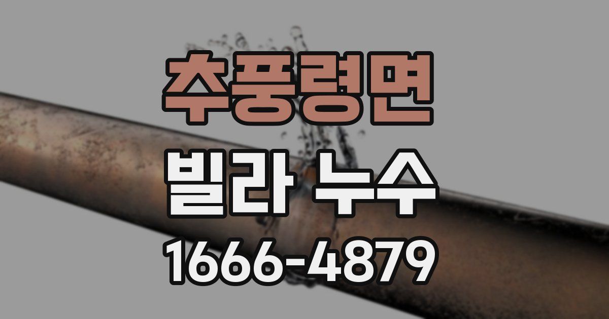 추풍령면 빌라 누수