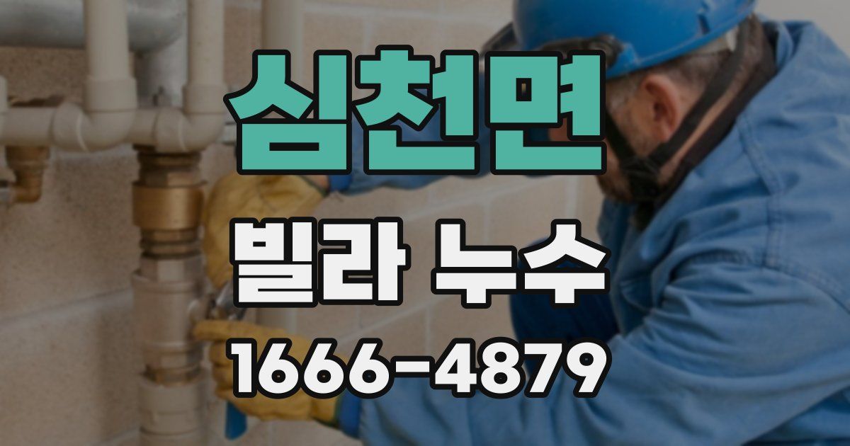 심천면 빌라 누수