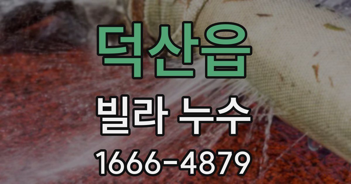 덕산읍 빌라 누수