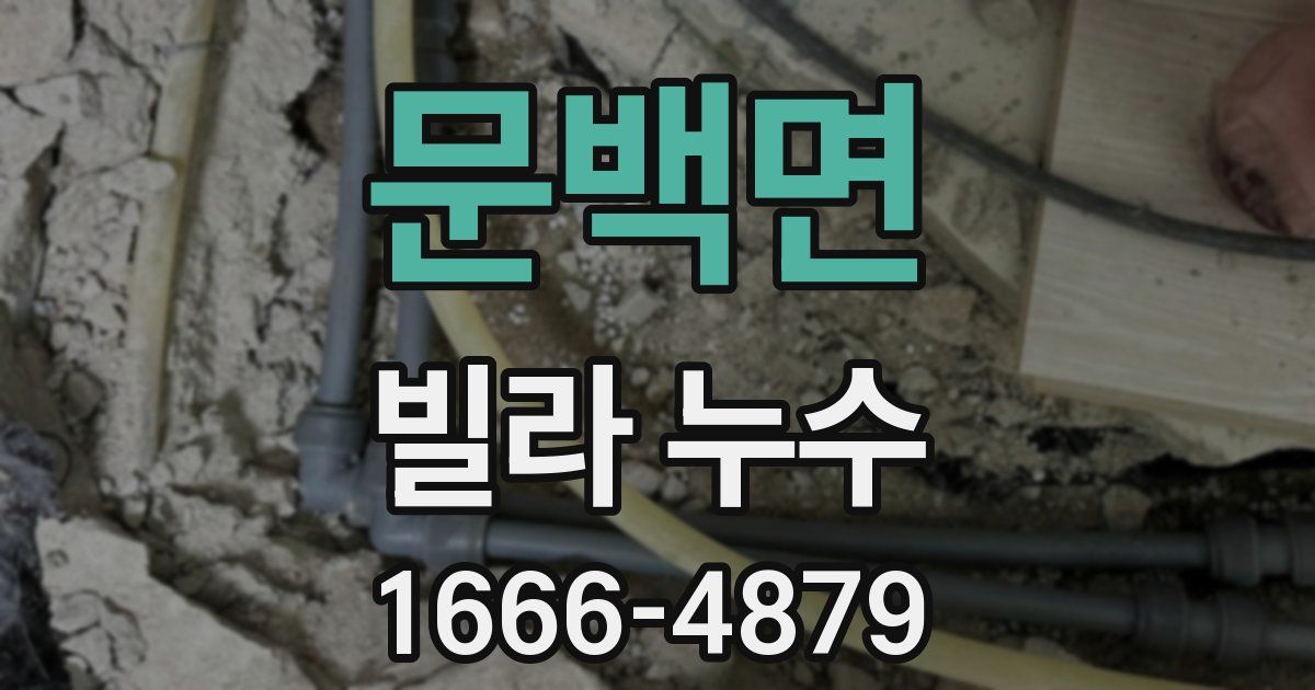 문백면 빌라 누수