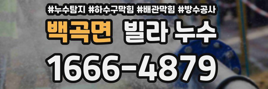 백곡면 빌라 누수