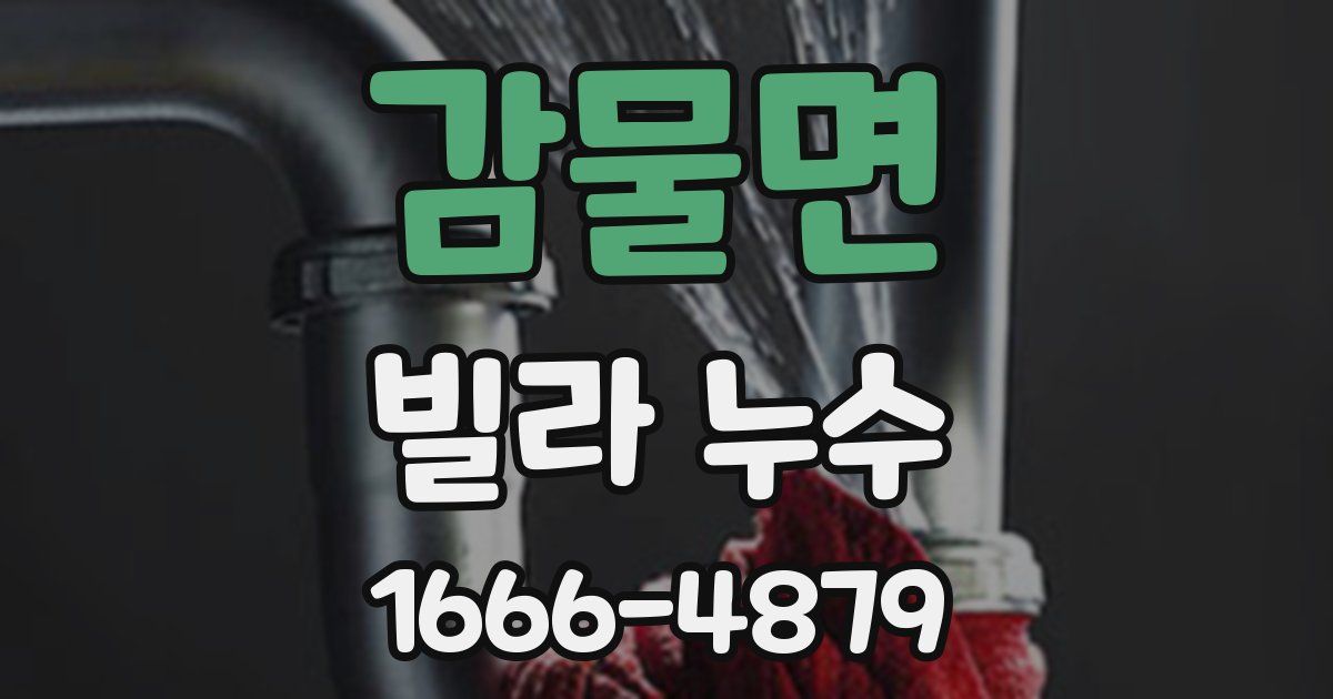 감물면 빌라 누수