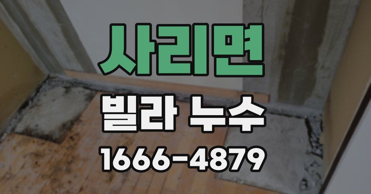 사리면 빌라 누수