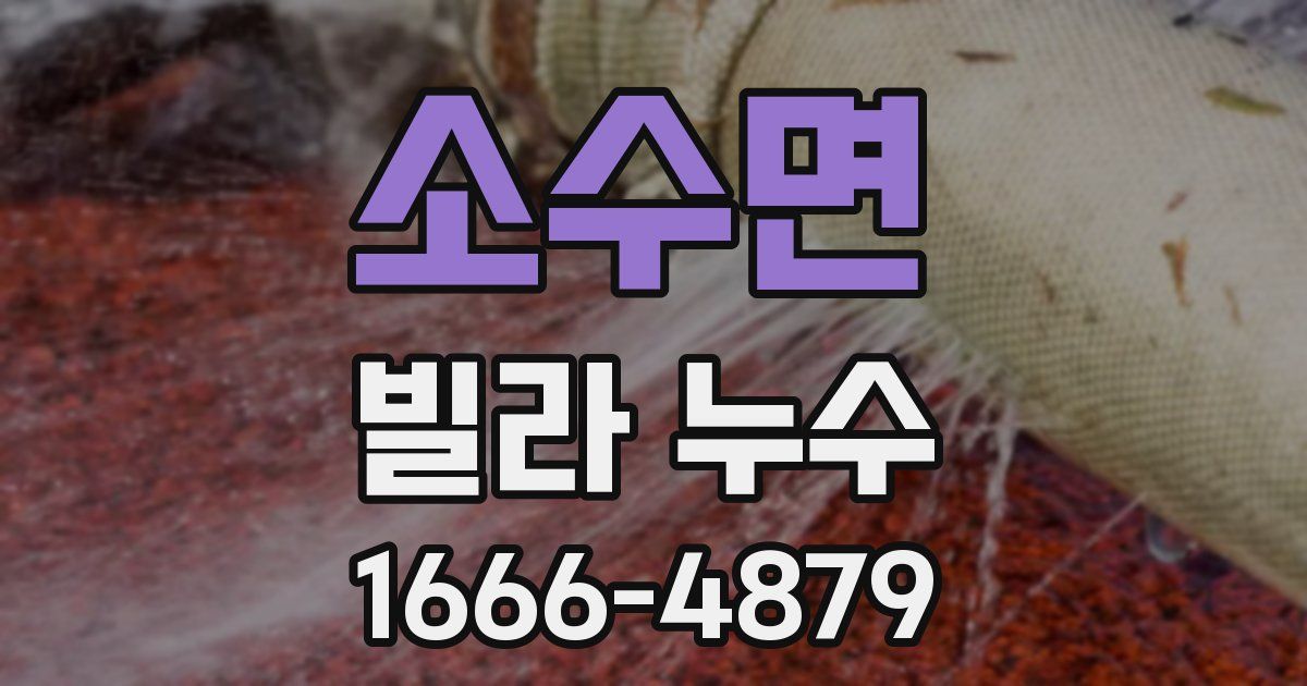 소수면 빌라 누수