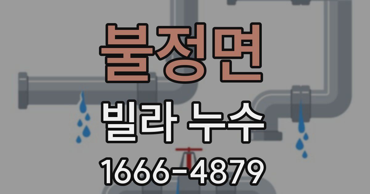 불정면 빌라 누수