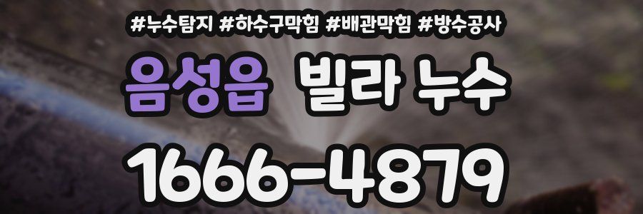 음성읍 빌라 누수