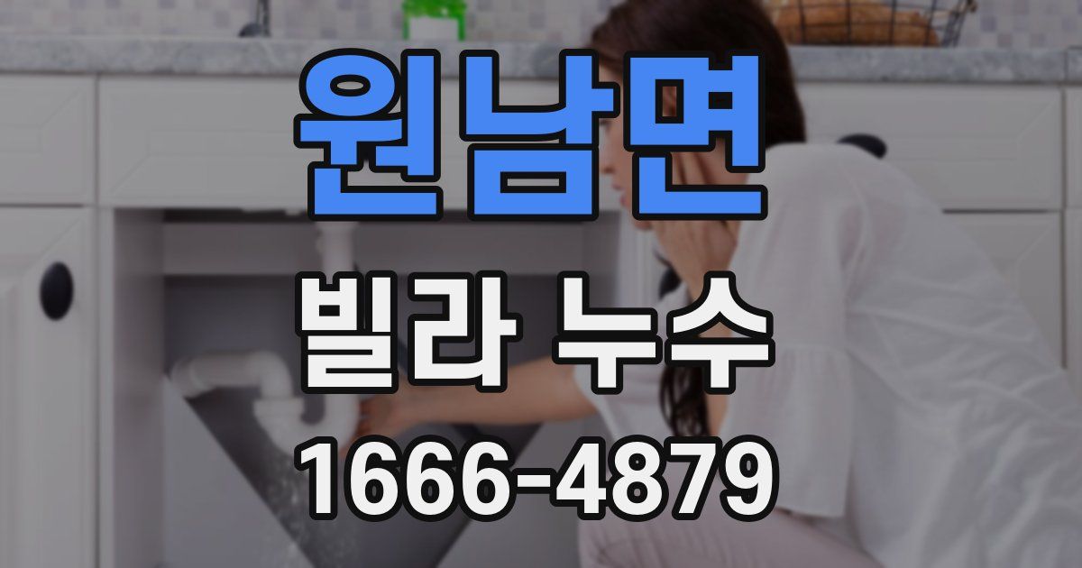 원남면 빌라 누수