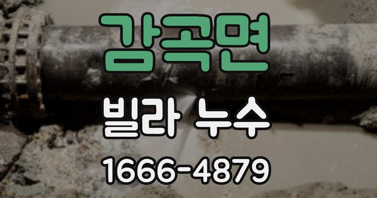 감곡면 빌라 누수