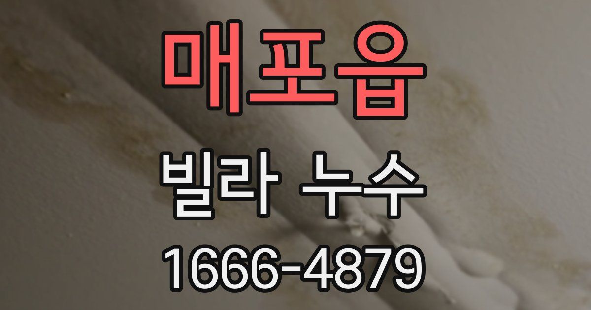 매포읍 빌라 누수
