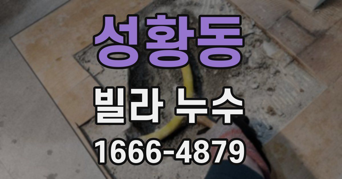 성황동 빌라 누수