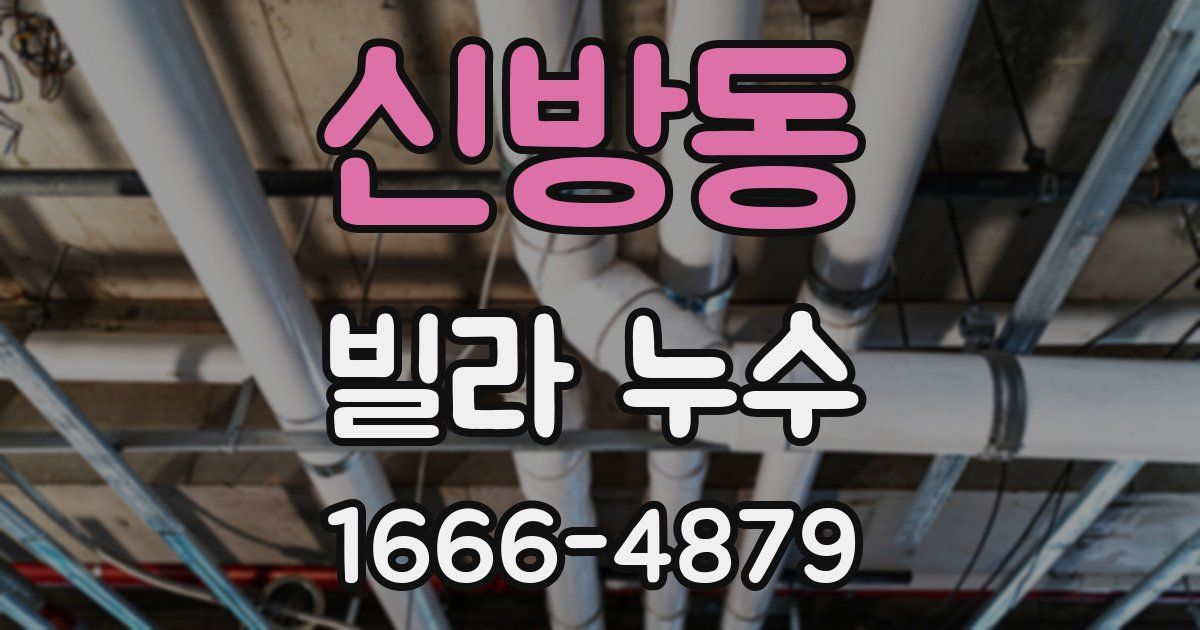 신방동 빌라 누수