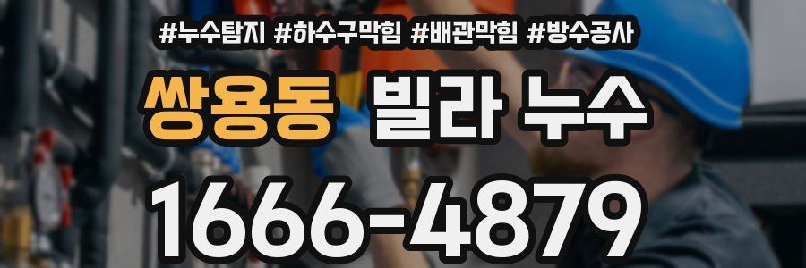 쌍용동 빌라 누수