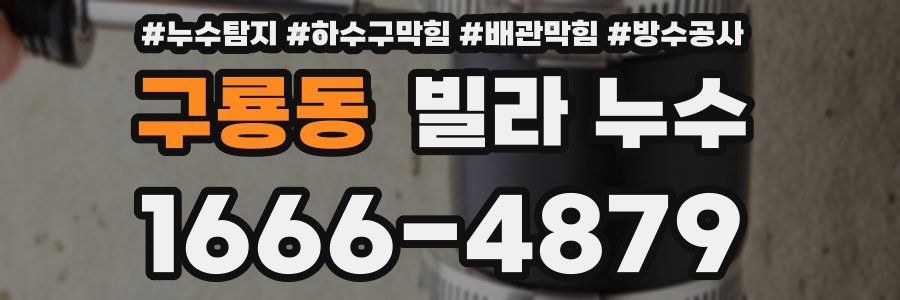 구룡동 빌라 누수