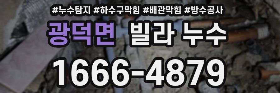 광덕면 빌라 누수