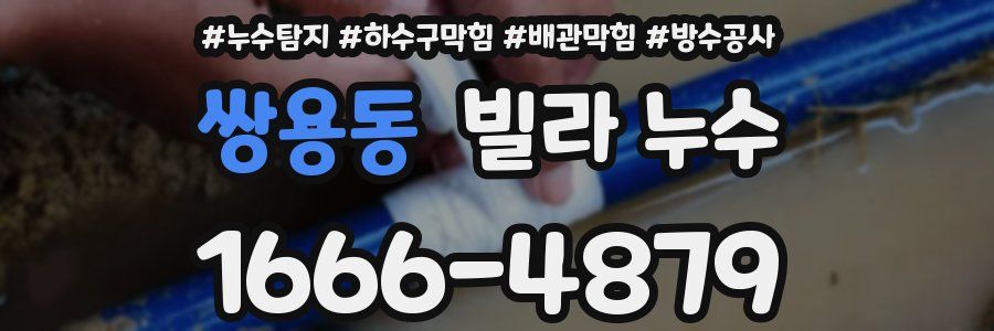 쌍용동 빌라 누수