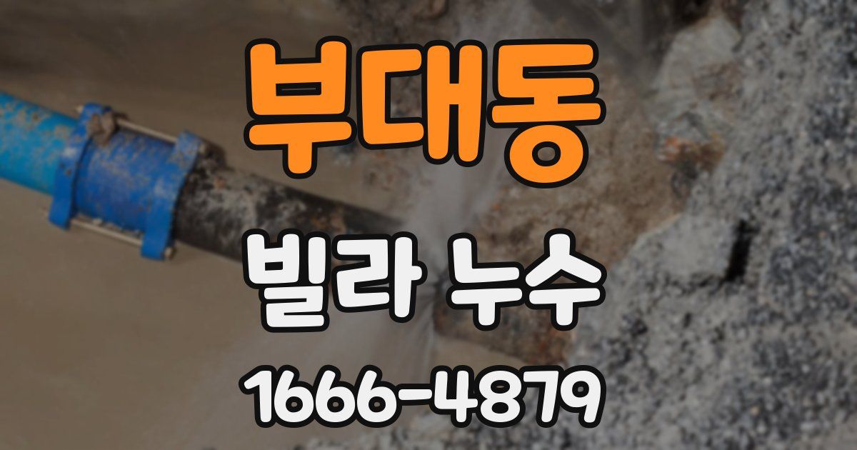 부대동 빌라 누수