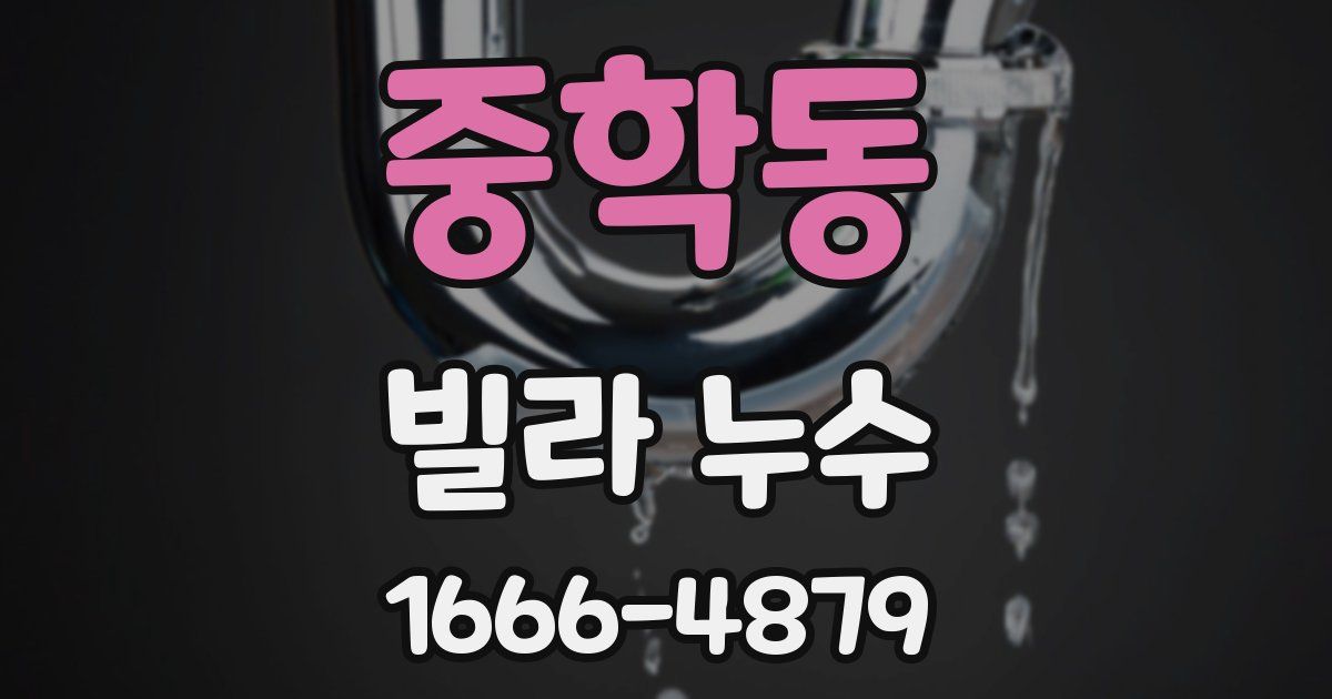 중학동 빌라 누수
