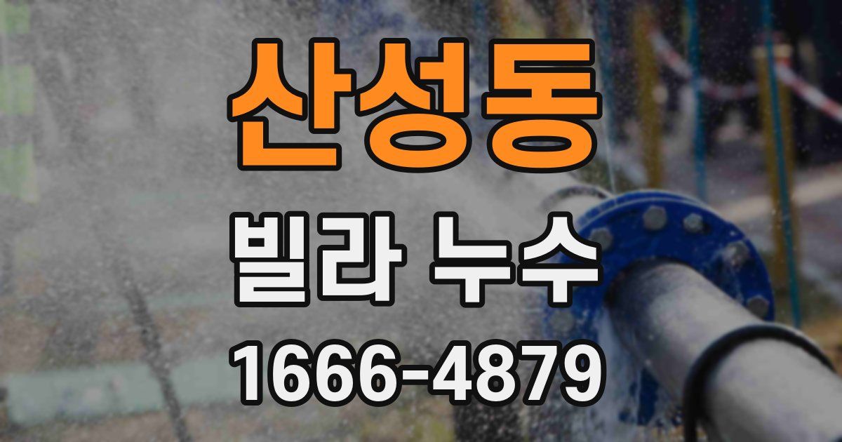 산성동 빌라 누수