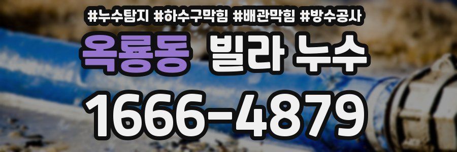 옥룡동 빌라 누수
