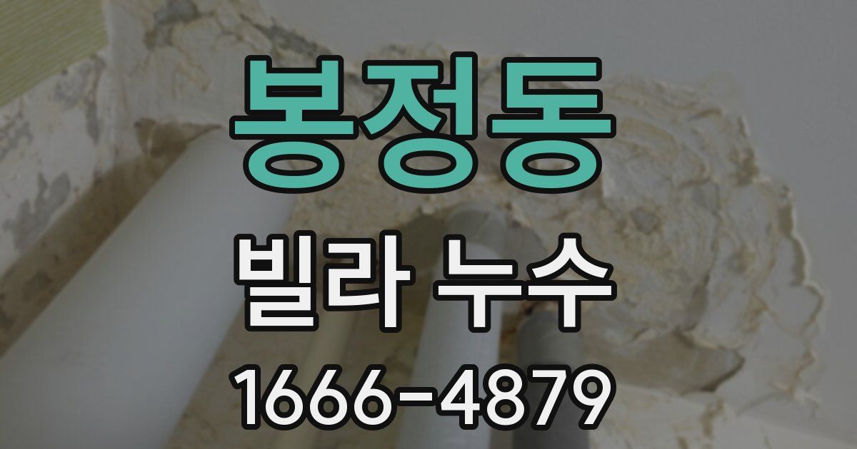 봉정동 빌라 누수