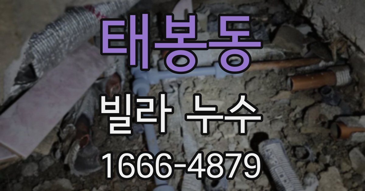 태봉동 빌라 누수