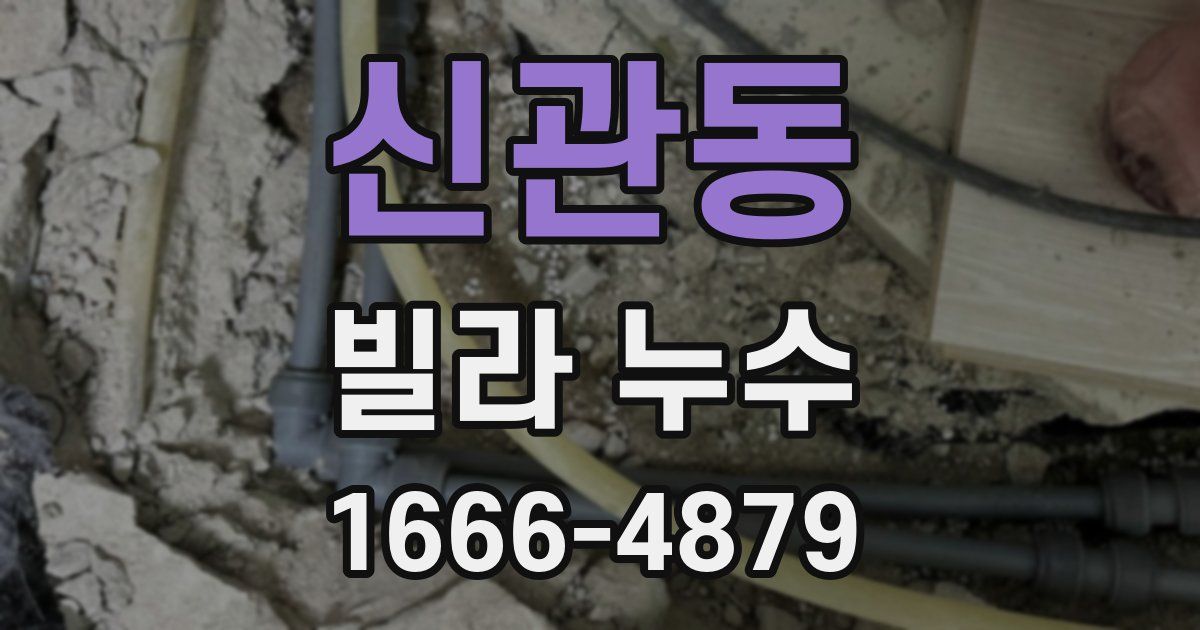 신관동 빌라 누수