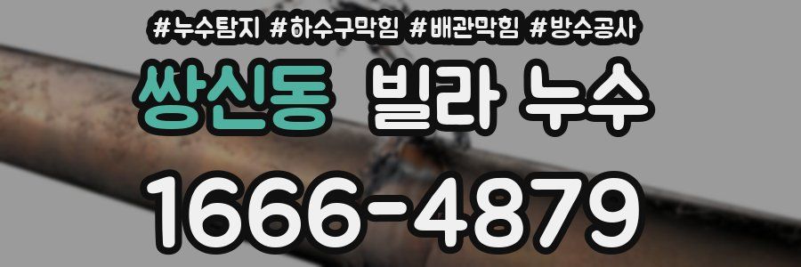 쌍신동 빌라 누수