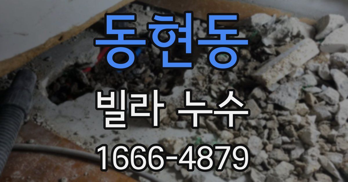 동현동 빌라 누수