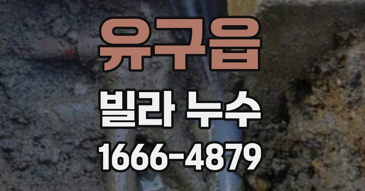 유구읍 빌라 누수