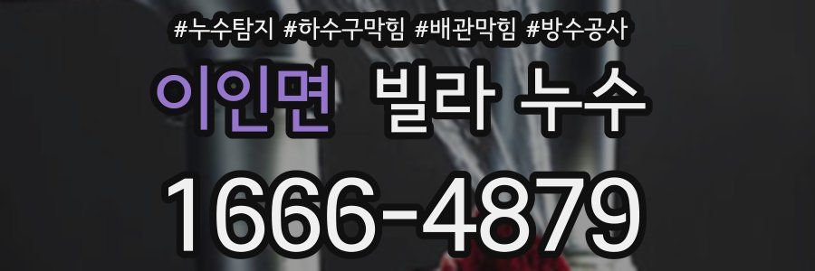 이인면 빌라 누수
