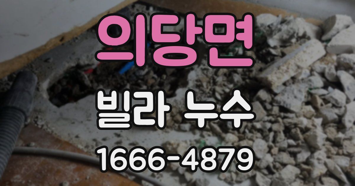 의당면 빌라 누수
