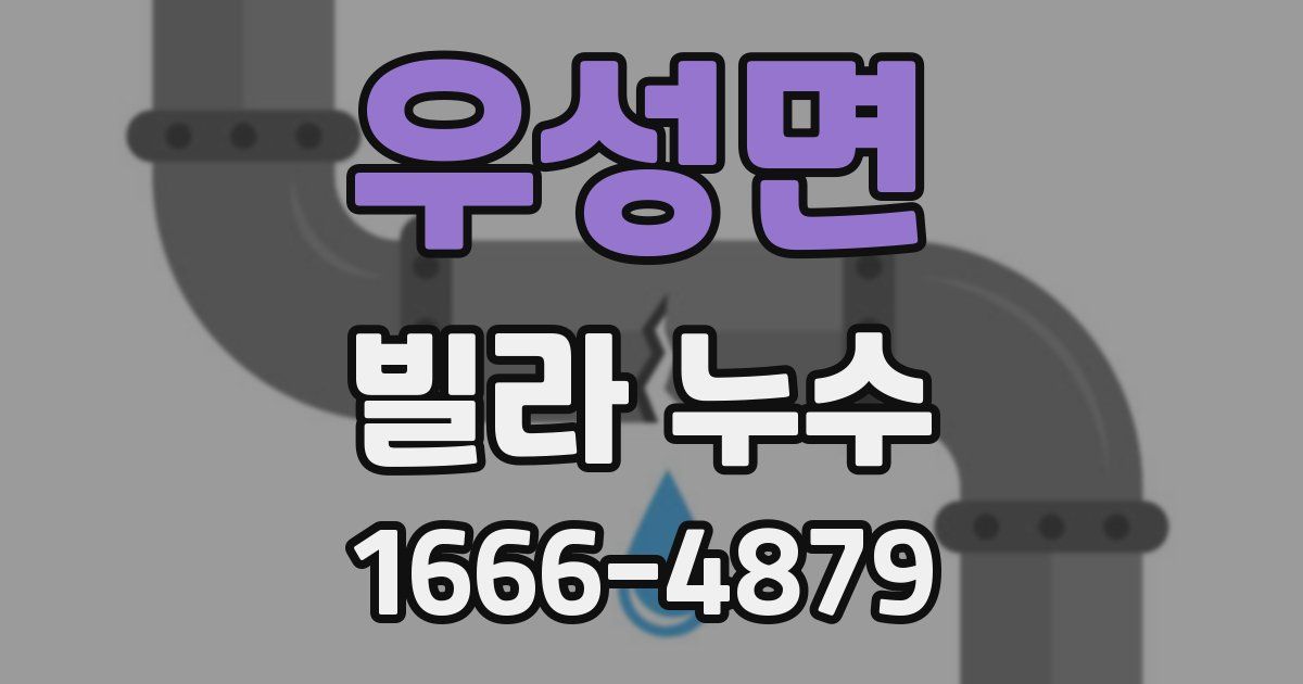 우성면 빌라 누수