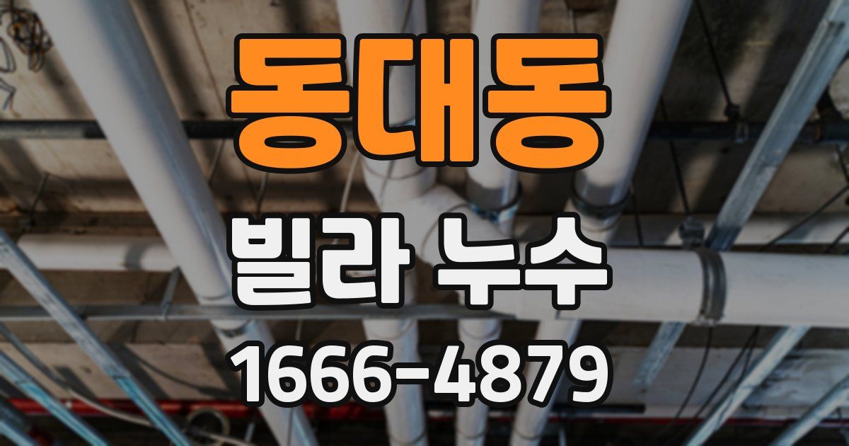 동대동 빌라 누수