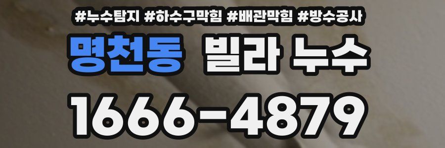 명천동 빌라 누수