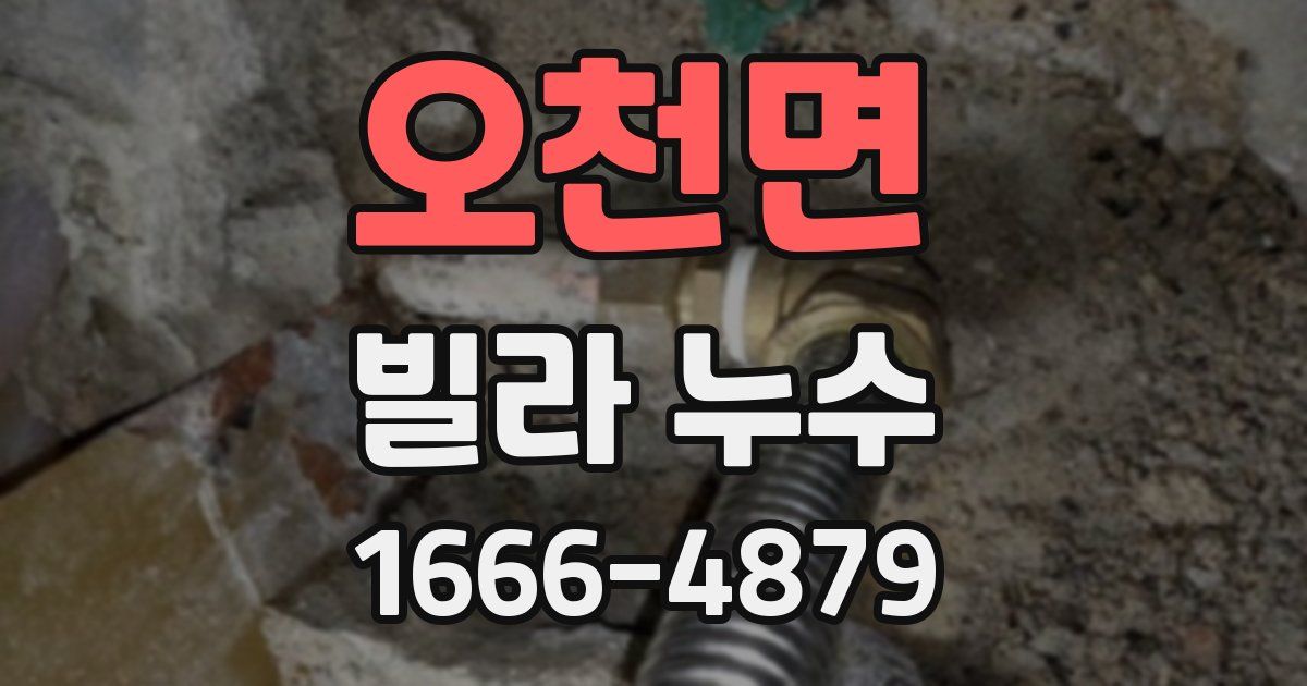 오천면 빌라 누수