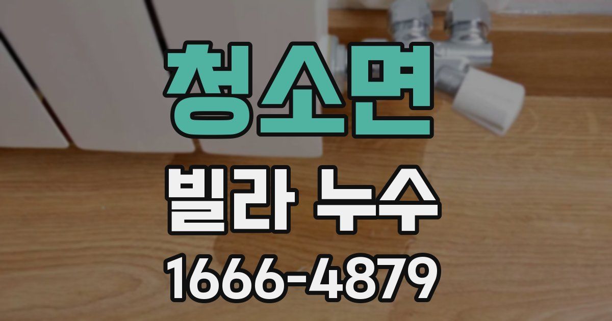 청소면 빌라 누수