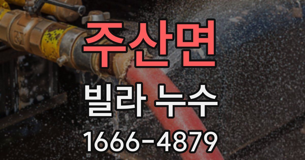 주산면 빌라 누수