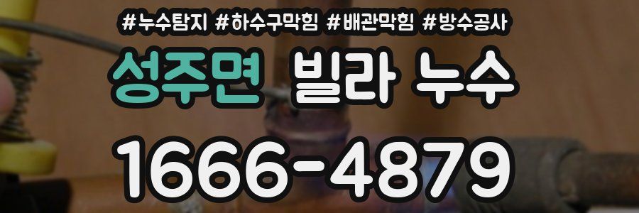 성주면 빌라 누수