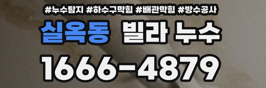 실옥동 빌라 누수