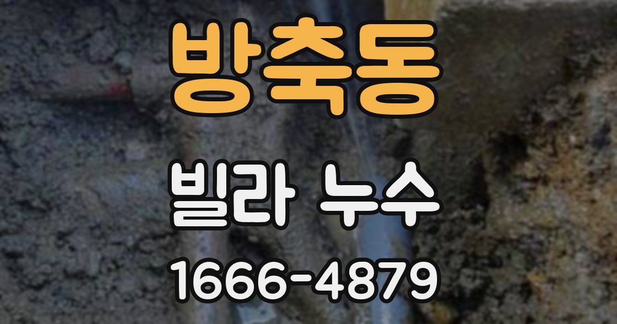 방축동 빌라 누수