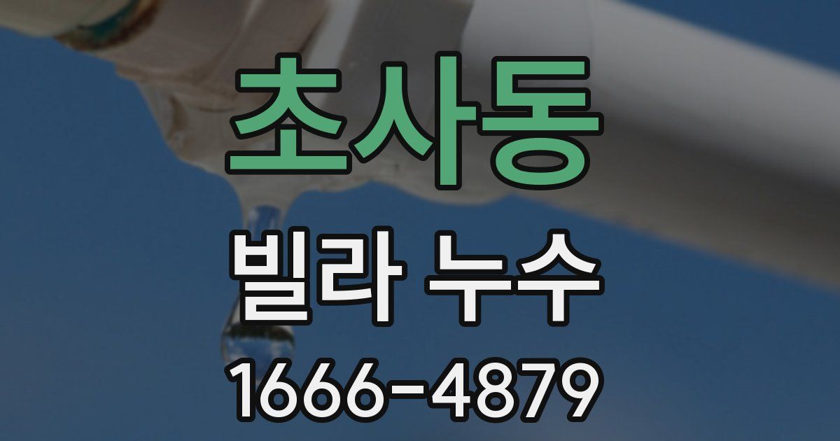초사동 빌라 누수