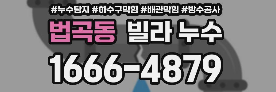 법곡동 빌라 누수