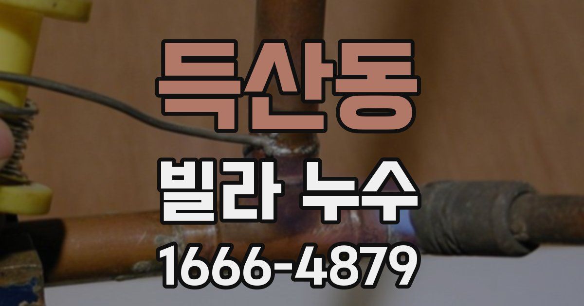 득산동 빌라 누수