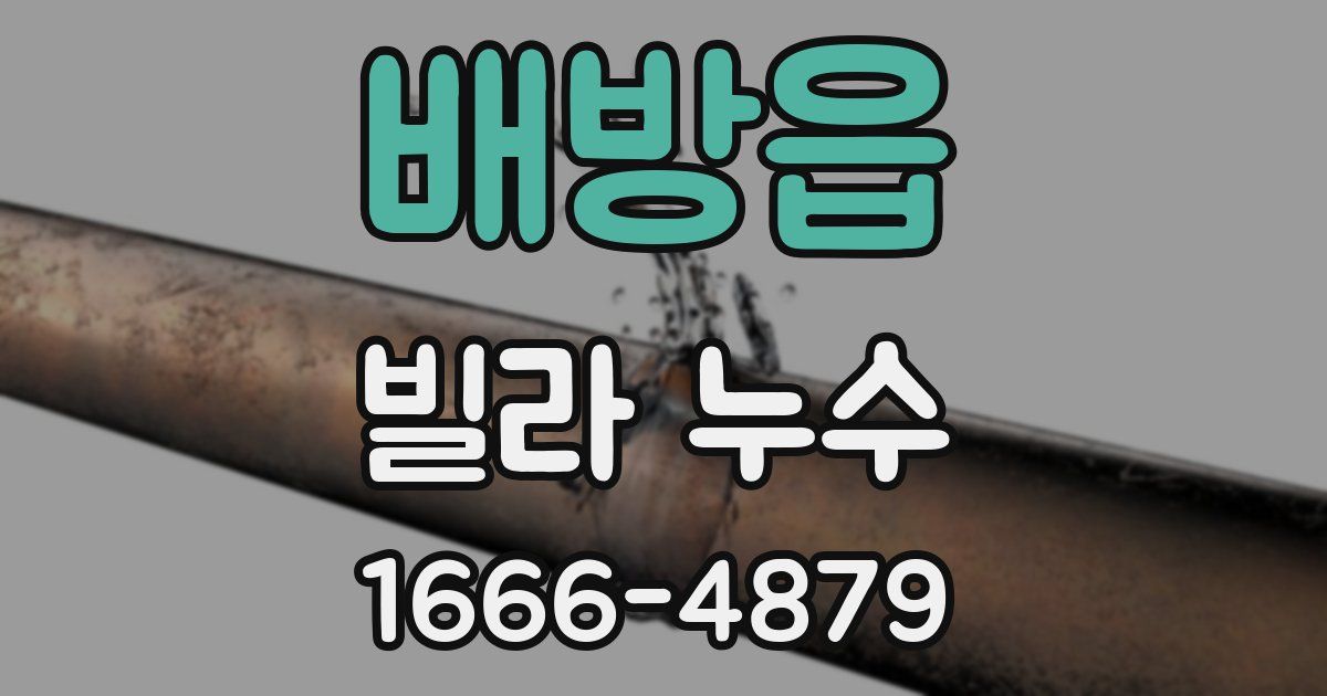 배방읍 빌라 누수