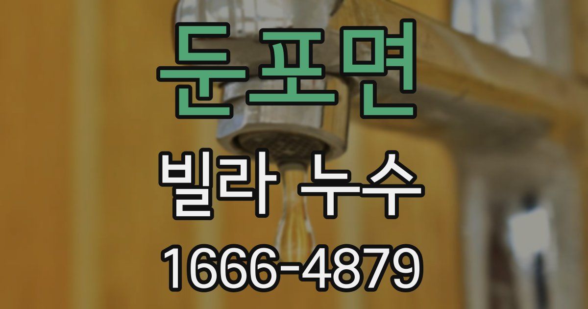 둔포면 빌라 누수