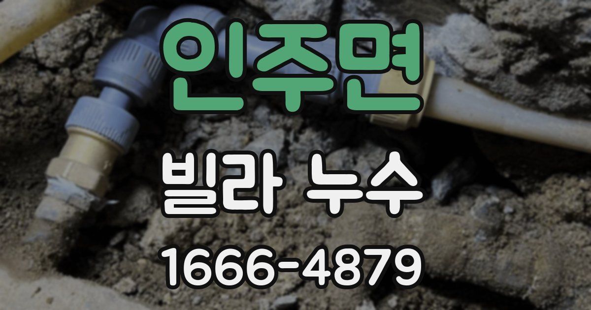 인주면 빌라 누수