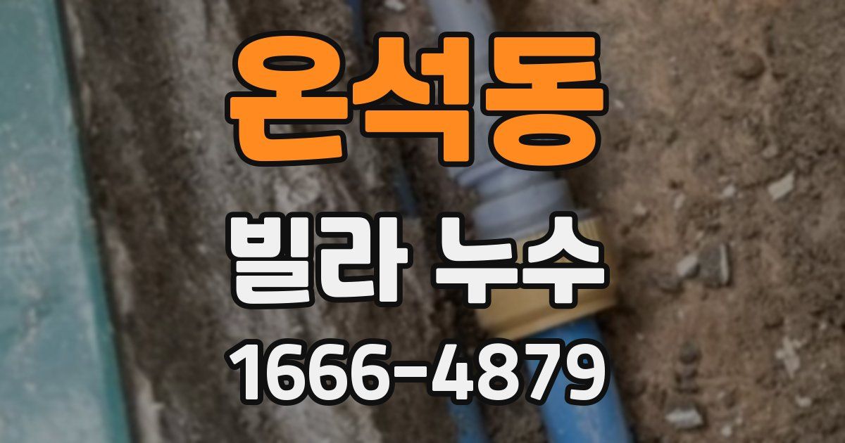 온석동 빌라 누수