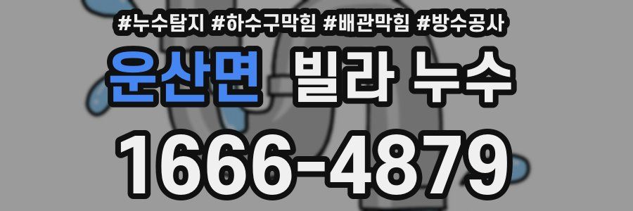 운산면 빌라 누수